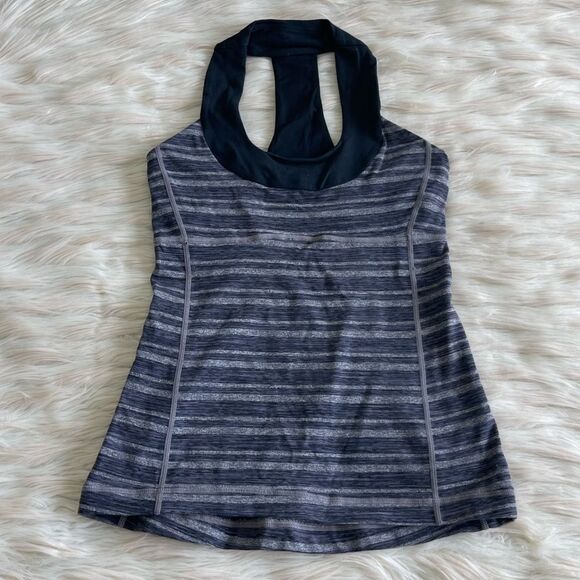 Lululemon Scoop Neck Tank in Black Stripes Galore/Black - Picture 5 of 10